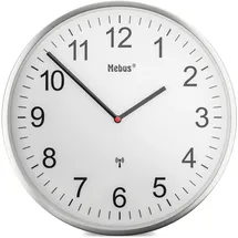 weinberger gmbh&co. kg Funk-Wanduhr 30,0 cm Ø30cm grau/silber/weiß