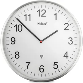 weinberger gmbh&co. kg Funk-Wanduhr 30,0 cm Ø30cm grau/silber/weiß