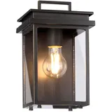 Elstead Lighting Außenleuchte Wandlampe Laterne ALU-Glas Bronze H 26,1 cm Antik Gartenlampe IP44