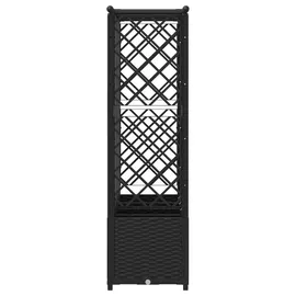 vidaXL Hochbeet mit Rankgitter und Dach 202 x 40 x 138 cm Schwarz