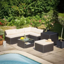 CASARIA Melbourne Loungeset schwarz/creme