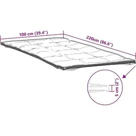 vidaXL Matratzenschoner Weiß 100x220 cm