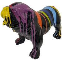 Weitere Dekofigur Bulldogge bunt schwarz 43 x 34 x 55 cm