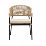 Luxus Rattan Qualität Sessel Beige Stilvoll modernen Stil Luxus bestellen