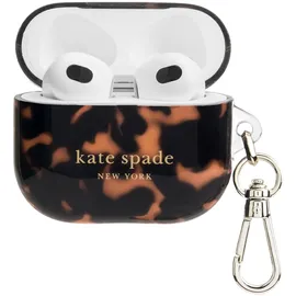 kate spade new york AirPods Schutzhülle mit Schlüsselring - Schildkröte, kompatibel mit AirPods 3. Generation