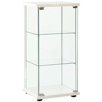 JUNZAI Vitrine, Glasvitrine, Vitrinenschrank, Schrank, Display Case, Sammlervitrine, Glassvitrinenschrank, Schmuckvitrine, Hartglas Weiß