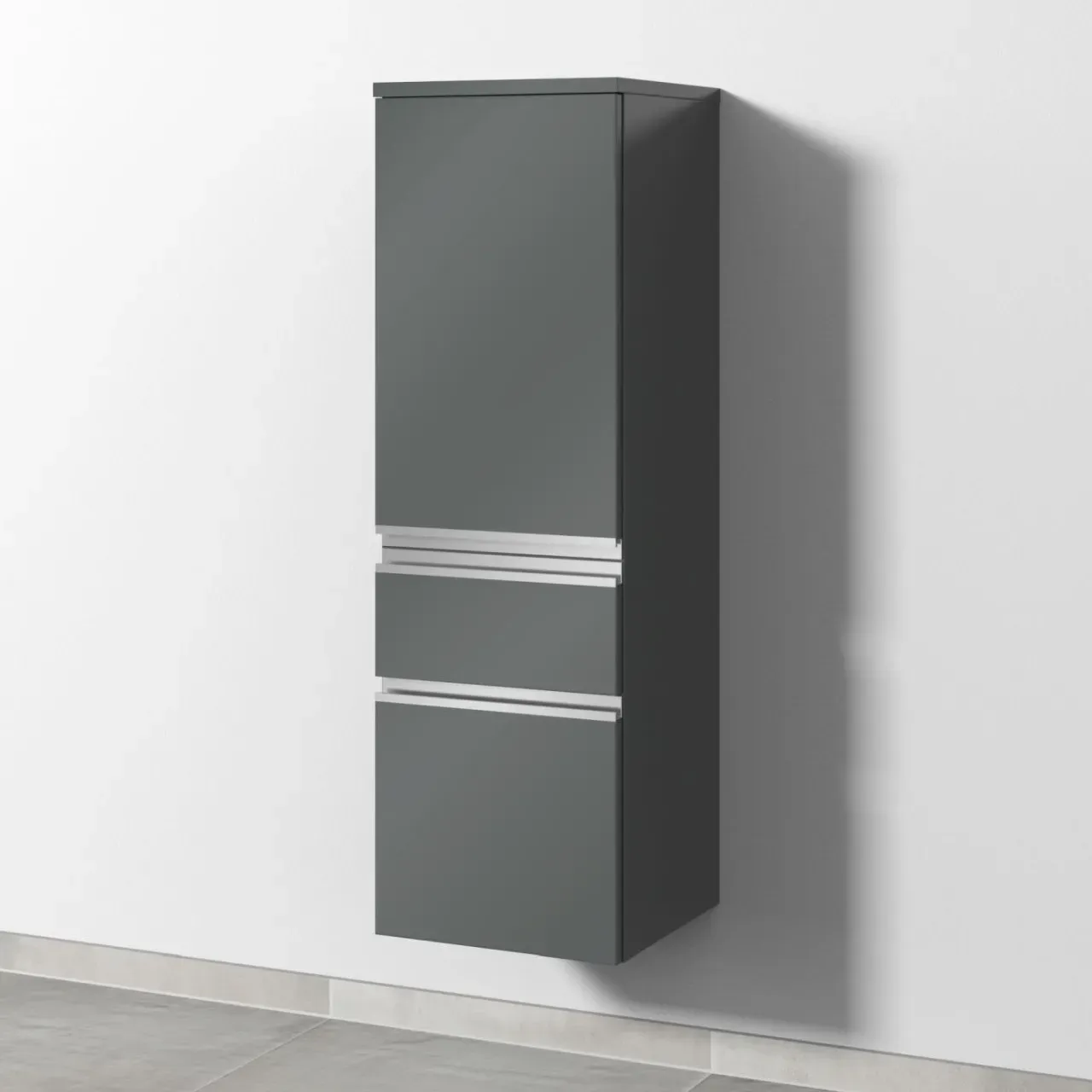 Sanipa Mittelschrank Anschlag rechts 2morrow (L2275R) 1105x350x350 Anthrazit-Glanz, L227579R L227579R