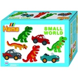 Hama Kleine Welt Dinosaurier & Auto Bügelperlen 2 000 St. blau