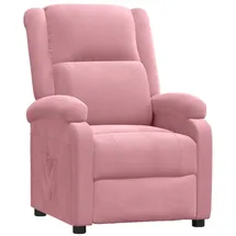 vidaXL Relaxsessel Rosa Samt 1-St 70 x 70 x 90 cm Rosa
