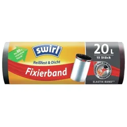 Swirl Müllbeutel Reißfest, mit Fixierband, 20L Kapazität, 15 Stück 4008871215895