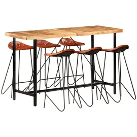 vidaXL Bar-Set 7-tlg. 0 x 0 cm Braun/Schwarz