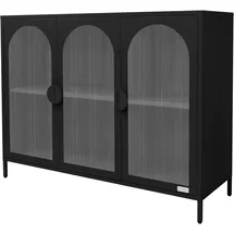 ML DESIGN modern living Vitrinenschrank 120 x 93 x 40 cm Schwarz