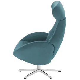 Sofa.de Fernsehsessel Globe Mikrofaser 79 x 111 x 84 cm türkis/petrol drehbar