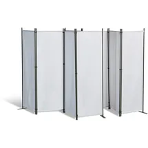 GRASEKAMP 2 Stück Paravent 4tlg Raumteiler Trennwand Sichtschutz Weiß