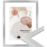 WandStyle Bilderrahmen H430 aus Massivholz in Silber 15 x