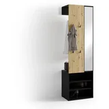 byLIVING Andorra Garderobenschrank 55x187,5x40,5 cm schwarz