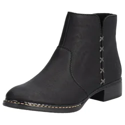 Stiefelette, Reißverschluss-Stiefelette, Ankelboots mit Blockabsatz, Gr. 38, schwarz, , 79978111-38