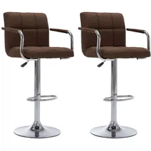 vidaXL Barhocker 2 Stk. drehbar höhenverstellbar 2er Set 40 x 40 x 75 cm Braun