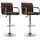 vidaXL Barhocker 2 Stk. drehbar höhenverstellbar 2er Set 40 x 40 x 75 cm Braun