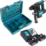 Makita Makita, Bohrmaschine + Akkuschrauber, DHR 171 RFX3 Akku Bohrhammer 18 V 1,2 J SDS-Plus Brushless + 2x Akku 3,0 Ah + Ladegerät + 65 (Akkubetrieb)