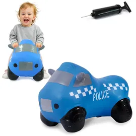 Jamara Hüpftier Police Truck mit Pumpe