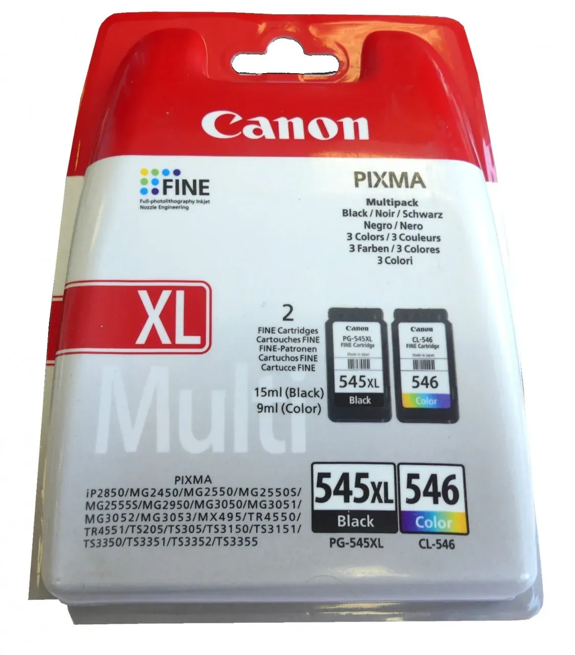 Canon PG-545XL/CL-546 Tinte schwarz/farbig Multipack (8286B008)