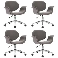 VidaXL Drehbare Esszimmerstühle 4 Stk. Grau Stoff