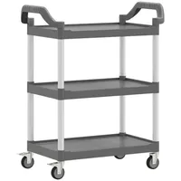 VidaXL Rollwagen mit 3 Etagen Grau 81x41x92 Cm Aluminium