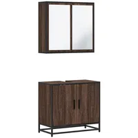 VidaXL Badmöbel-Set 2-tlg. Braun Eichen-Optik