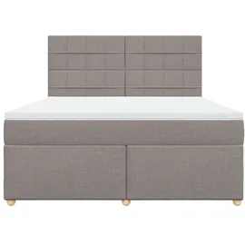 vidaXL Boxspringbett 180 x 200 cm Taupe