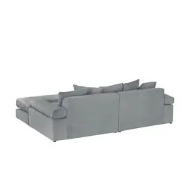 Smart Eckcouch Stoff 2-Sitzer Grau
