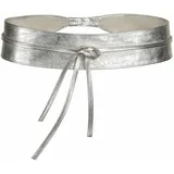 COLLEZIONE ALESSANDRO Damengürtel Leder Silber 105