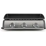 LIVOO Plancha gas 7,5kw emaillierte stahlplatte 61x38cm doc277 grau