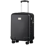 PUCCINI Polycarbonat Koffer Panama Hartschalenkoffer Handgepäck Trolley Leicht Reisekoffer mit Zwillingsrollen TSA-Kombinationsschloss M-L-XL (Anthrazit, M)