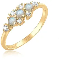 Elli Ring 925 Sterling Silber Verlobungsring in Gold | Gr.: 52
