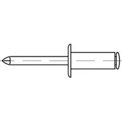 Blindniete 4 x 8 Alu Lackierung weiß/St. verzinkt S