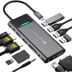 NOVOO USB-C Aluminium Hub 12 Anschlüsse
