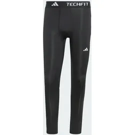 adidas TECHFIT Compression Training 3-Streifen lange Leggings Black M