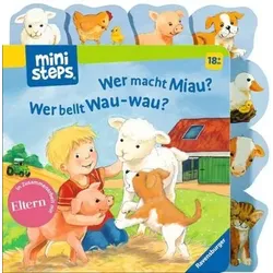 RAVENSBURGER 31609 ministeps Wer macht miau? Wer bellt Wau-wau?