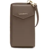 lazarotti Geldbörse Damen Bologna Leather Zip Around Wallet taupe