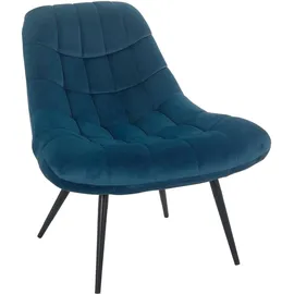 SalesFever Relaxsessel Toulon Samt 76 x 85 x 85,6 cm Blau