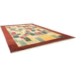 Wollteppich MORGENLAND "LORIBAFT AWARO", rot, B:70cm H:18mm L:140cm, Wolle, Teppiche, reine Wolle, Luxus, fein Handgeknüpft, Wohnzimmer