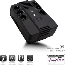 ewent EW3945 (600 VA, 360 W, Line-Interaktiv 0,6 kVA, Sine, 230 V, 230 V
