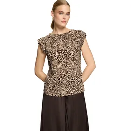 Zero Kurzarmshirt Beige/Braun 36