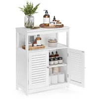 VASAGLE Badezimmerschrank, mit 2 Türen, weiß