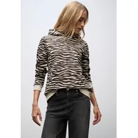 STREET ONE Hoodie Animal-Print Braun 38