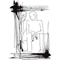 Acrylglasbild QUEENCE "Mann und Frau", schwarz, T:2,4cm, Bilder, Fine Art-Print in Galeriequalität
