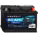 HeyVolt Autobatterie 80Ah anstatt74Ah 12V Starterbatterie, 574012068, für E11