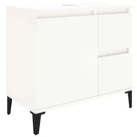 vidaXL Badschrank Weiß 65x33x60 cm Holzwerkstoff