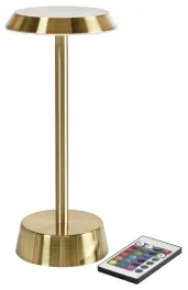 DUNI LED Lampe Nour, kabellos, 26,3 x Ø 11,9 cm, Robuste LED-Lampe im schicken Design, 1 Karton = 6 Stück, Farbe: brass